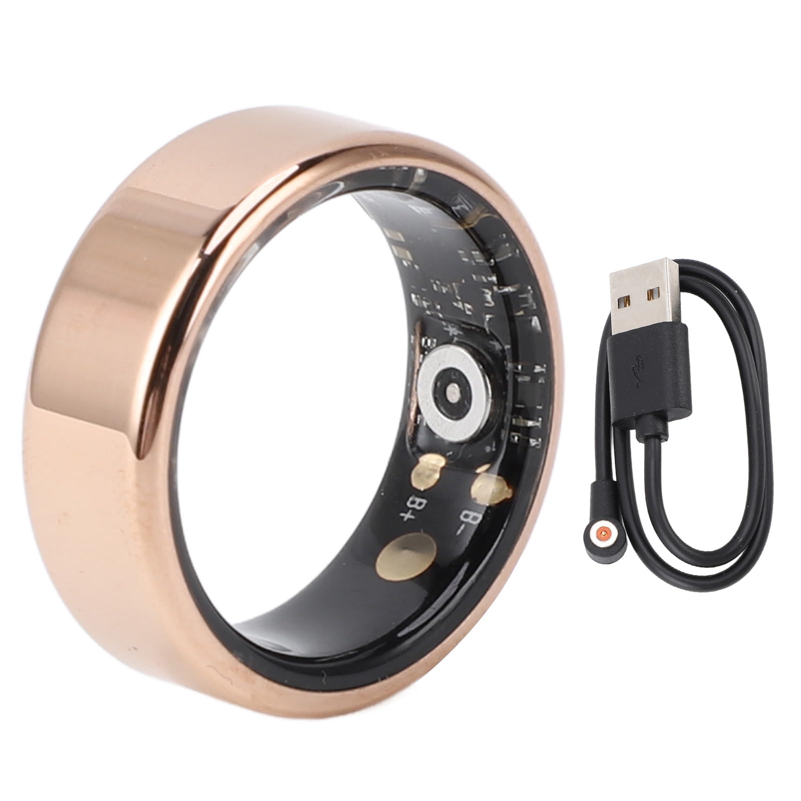 Smart Ring, Anello Intelligente con Monitoraggio Sonno e attività, Impermeabile, Batteria 7 Giorni, Acciaio Inossidabile, Uomo e Donna