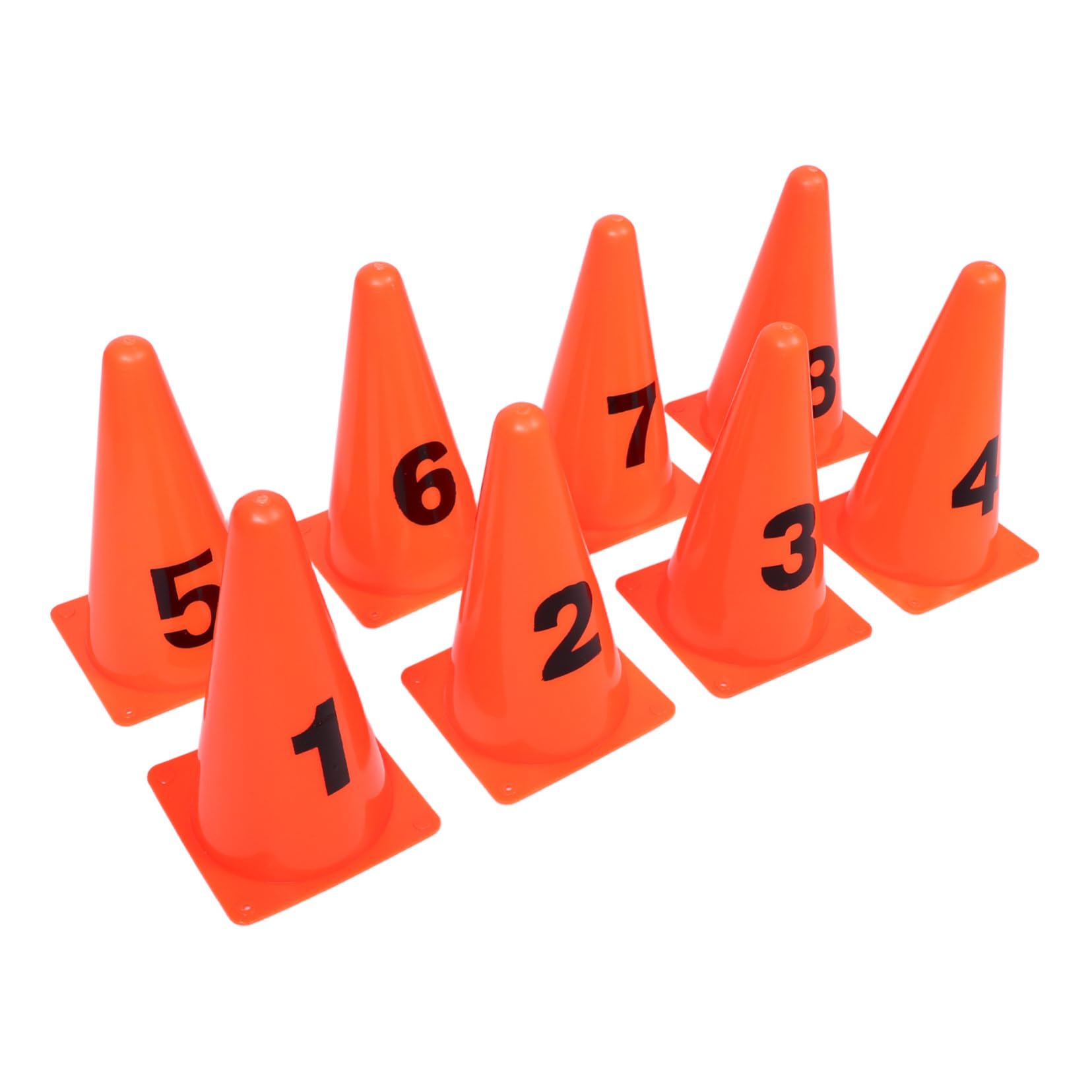 Yardwe Conos Numerados de Entrenamiento 8 Piezas PE Naranja para Atletas