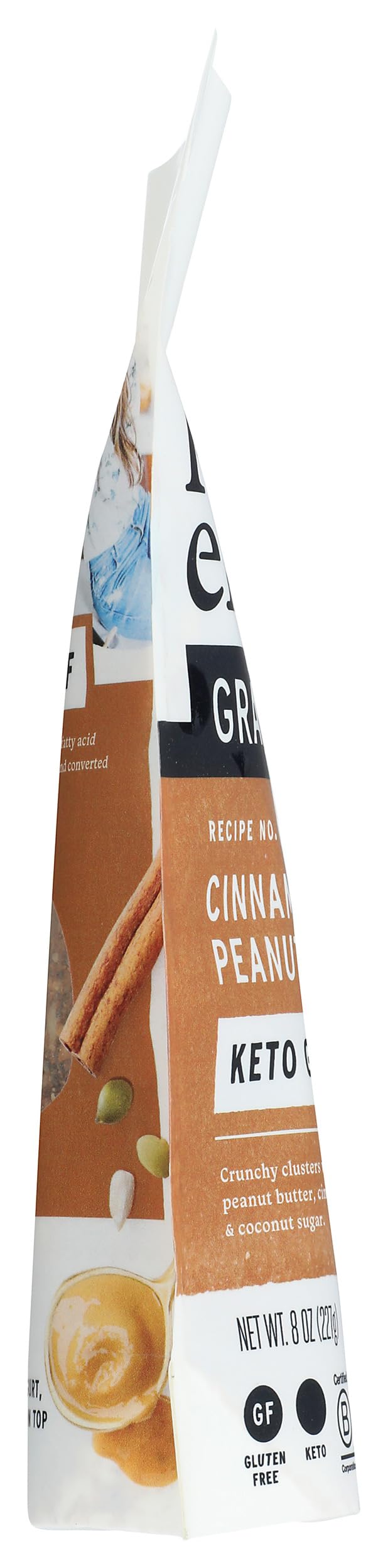 Purely Elizabeth Colágeno de mantequilla de cacahuete de granola Keto Granola, hecho con nueces y semillas, sin grano, sin gluten, sin GMO (bolsa de 8 oz)