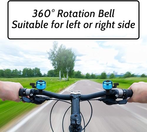 Vista 25 de Timbre de bicicleta con sonido nítido para adultos, niños y niñas 2 unidades azul - rojo