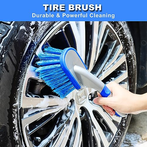 image for NIKCOSMK 62'' Car Wash Brush with Long Handle, Car Wash Kit with Tire 