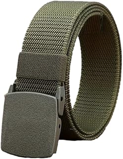 [ESK] メンズ ベルト ナイロンベルト 金属フリー 自衛隊 フリーサイズ ミリタリー ウエスト スポーツ バックル 軽量