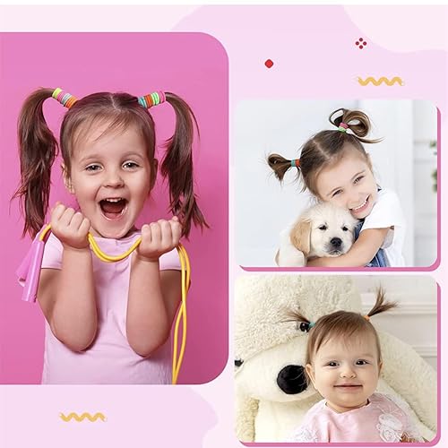 Miniatura 9 de Mini bandas de goma para el cabello con caja organizadora, lazos suaves para el pelo de niña pequeña, coloridas bandas de goma para bebé,