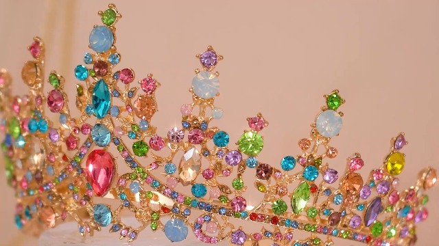 Coronas De Cumpleaños Para Mujer, Tiaras Y Corona Para Mujer, Tiara Para Mujer, Corona De Cumpleaños Y Banda Para Mujer, Tiara De Reina De Diamantes De Imitación Azul Con Banda De