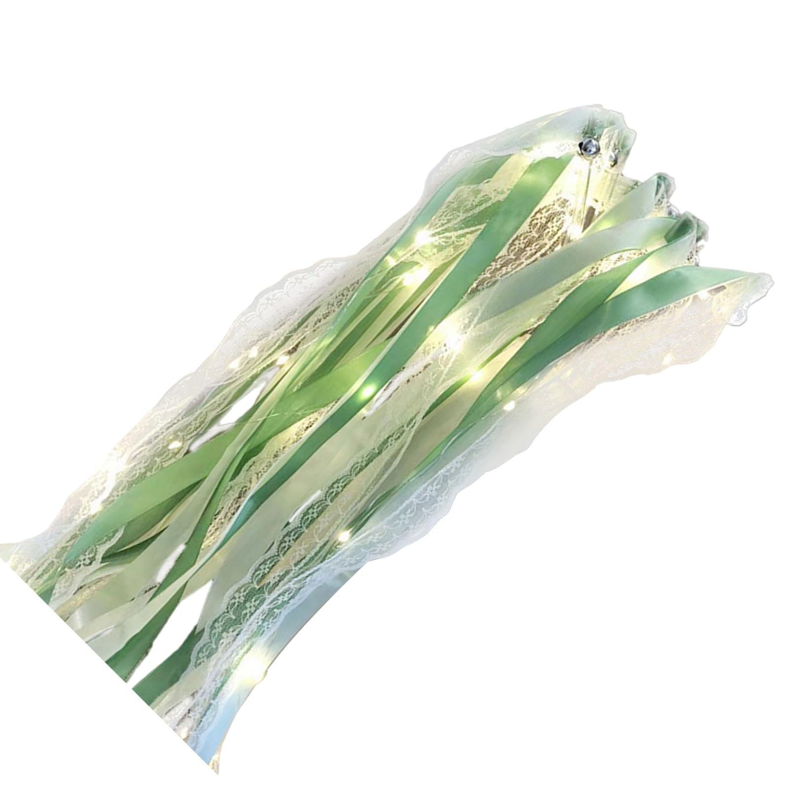 Yhplxyuus Celebration Ribbon Sticks with Bells 10 Pieces Set Portable Accessory for Parties Decoration Supplies and Event Polyester Ribbon Sticks