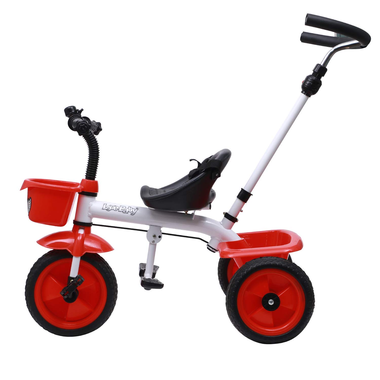JoyRide Metal Tricycle with Parent Push Handle (red) 2