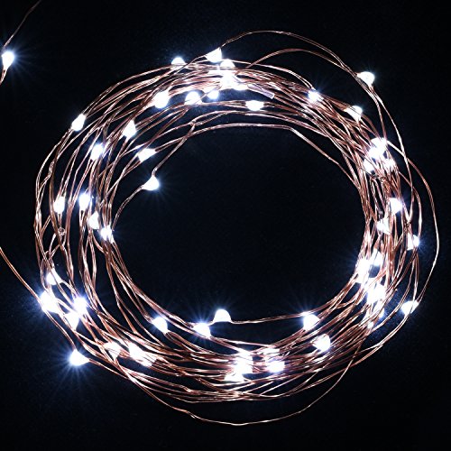 Oak Leaf Twinkle Lights, 6 Set of 30 LED Micro String Lights Battery Operated Fairy Lights, Copper Wire, Cool White, 9.8 Feet, for DIY Wedding Home Bedroom Party - Thumbnail 6