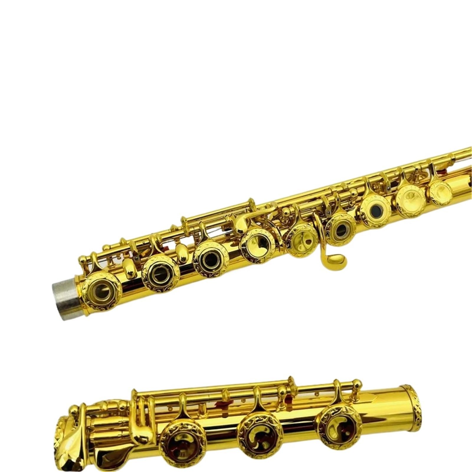 Profesjonalny Instrument Fletowy Flet C Z 17 Otworami Klucz Otwarty Pozłacane Rzeźbione Klucze Instrument Dęty Drewniany Z Pudełkiem