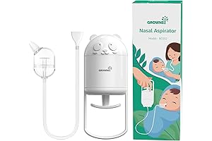 GROWNSY Nasal Aspirator for Baby: 2-in-1 Nasal Aspirator with Oral Suction Option