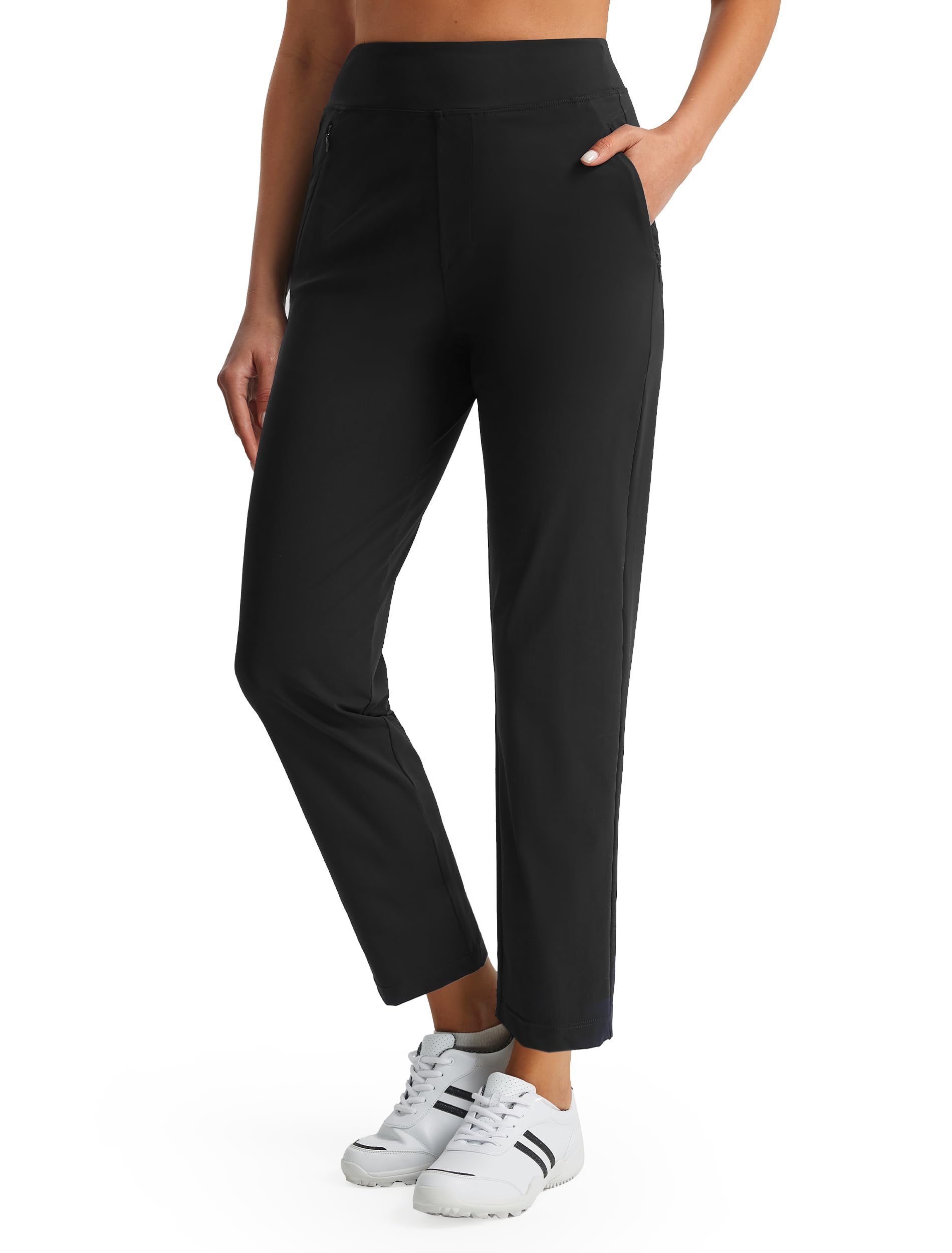 Pantaloni da Golf Donna Pantalone Estivo Leggero E Traspirante Taglia Corta Pantaloni Jogging Sportivi Allenamento Modello Stretch Casual Ed Elegante con Tasche
