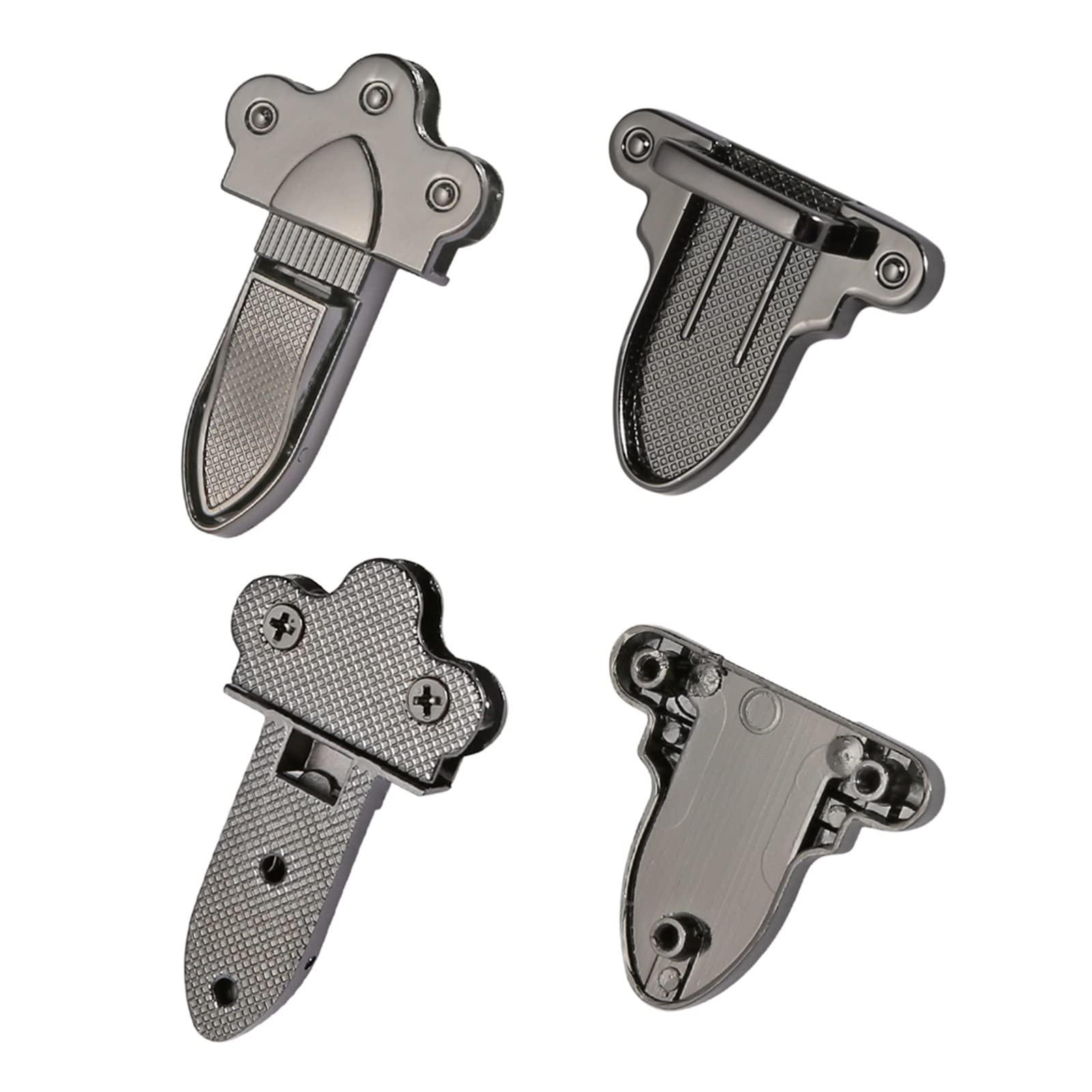 PVUVTNAHW 10PCS 4.1CM Metal Clasp Tongue Lock Push Locks Closure Parts For DIY Handbag Shoulder Bag Purse(Gun)