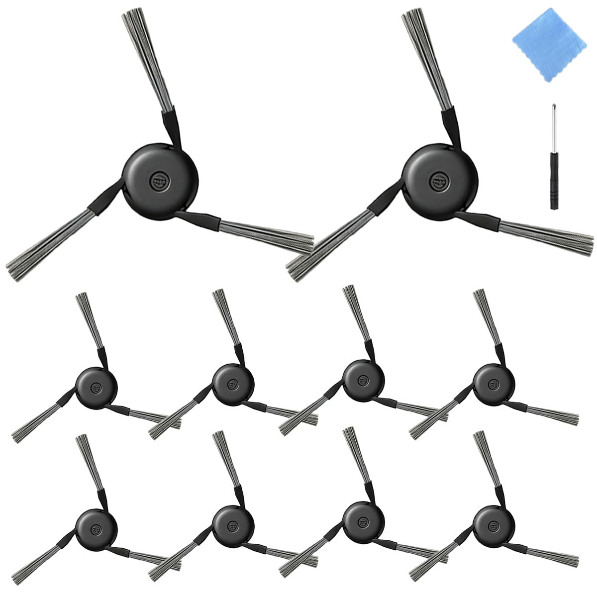 EATBALE Replacement Side Brushes for Dreame X40 Ultra/ X40 Ultra Complete/ X40 Master/ L40 Ultra/ X50 Ultra Complete/ X50 Ultra/ L50 Pro Ultra/ D20 Pro Plus Robotic Vacuum Cleaners, 10 Pack