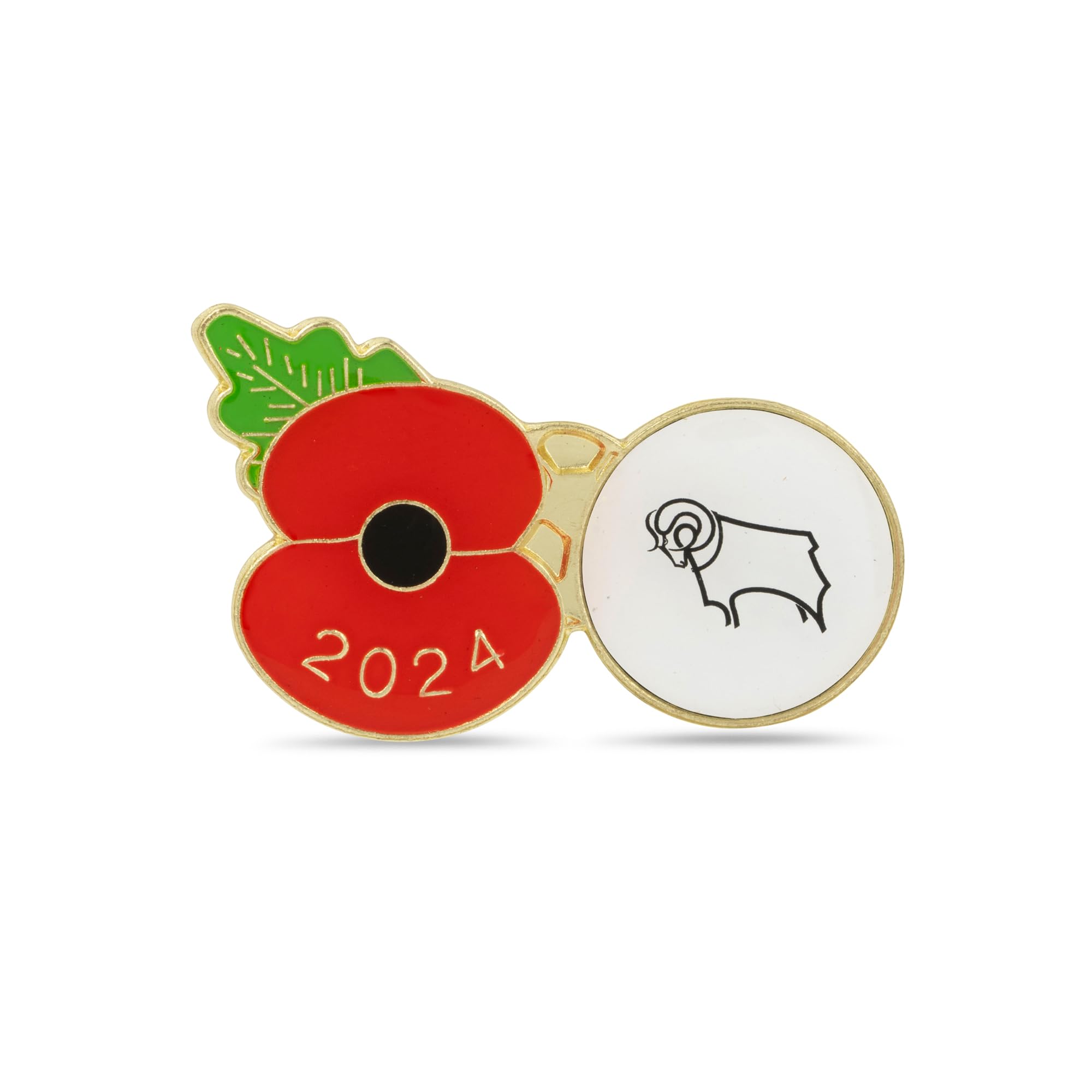 The Royal British LegionDerby County Poppy Football Pin 2024