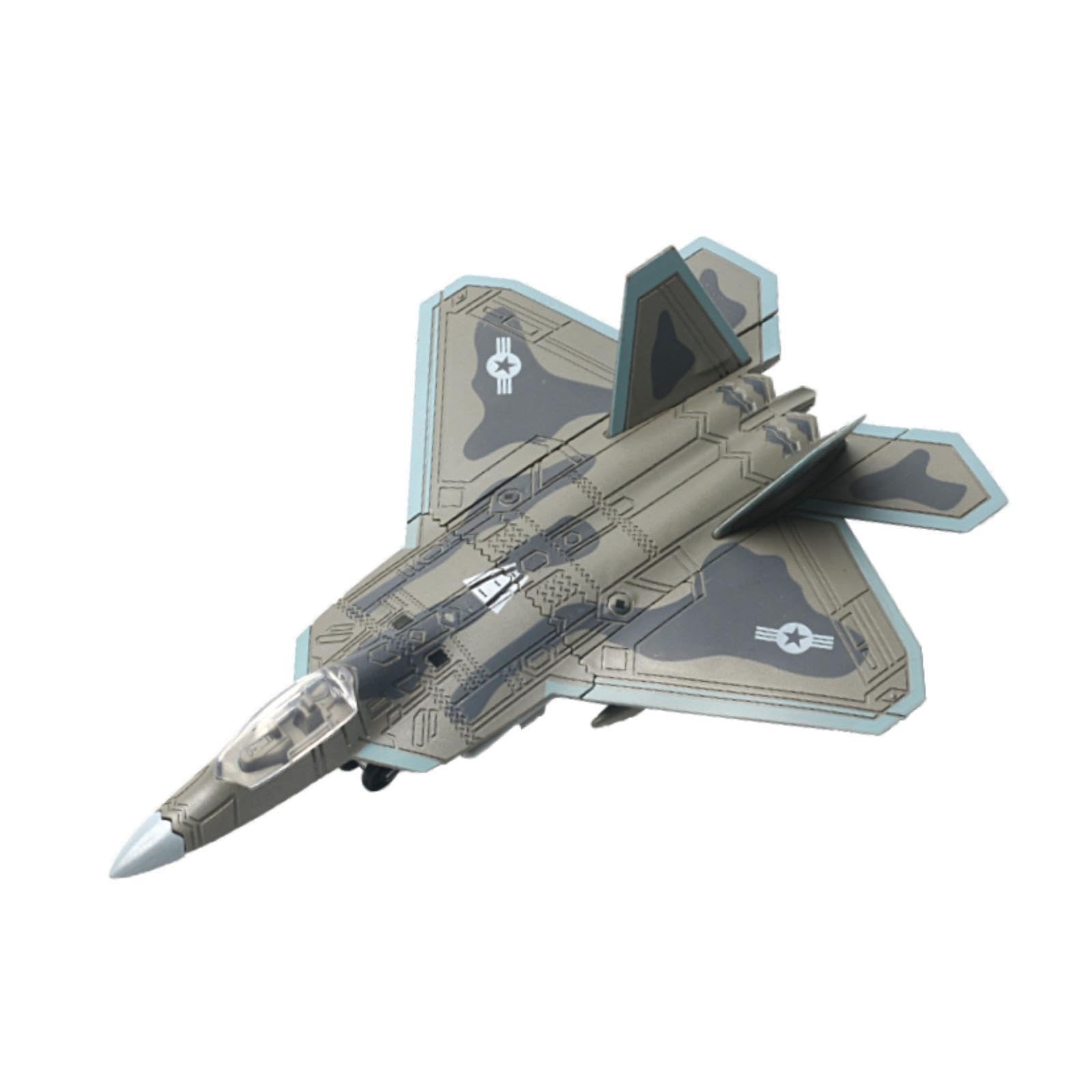 RCGOFOLLOW Educational Assembly Fighter Jet Model Easy Assembly Aircraft Building Tabletop Ornament Plane Diecast Aircraft Fighter Model Features 1/72 Scale Jet
