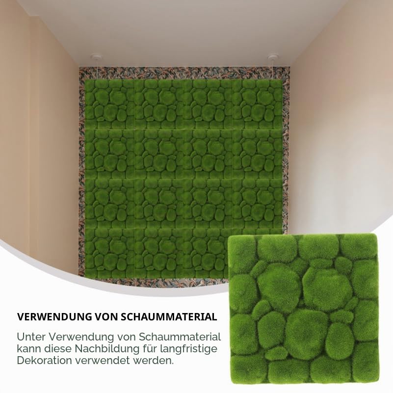 DECHOUS 2St Simulierte Moosschaumplatte künstliches Moos Simulation Teppich wandverkleidung Wand polsterung schaumstoffplatte Pflanzen künstlicher Moosrasen Mikro-Landschaftszubehör Green