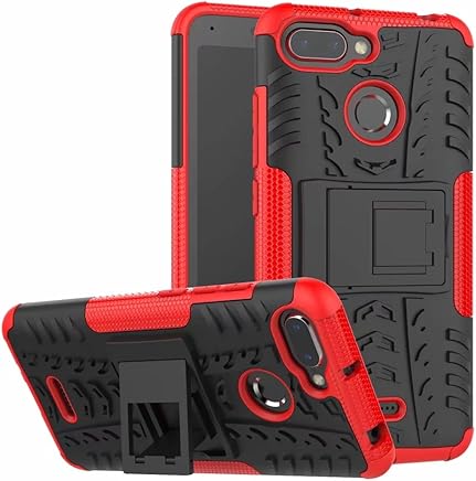 LAGUI Funda Xiaomi Redmi 6 / 6A, Carcasa Viene con Pesta?a de Apoyo, Robusta Caja H?brida TPU/PC de Doble Capa, Resistencia a Las Ca?das Golpes y Ara?azos. Rojo