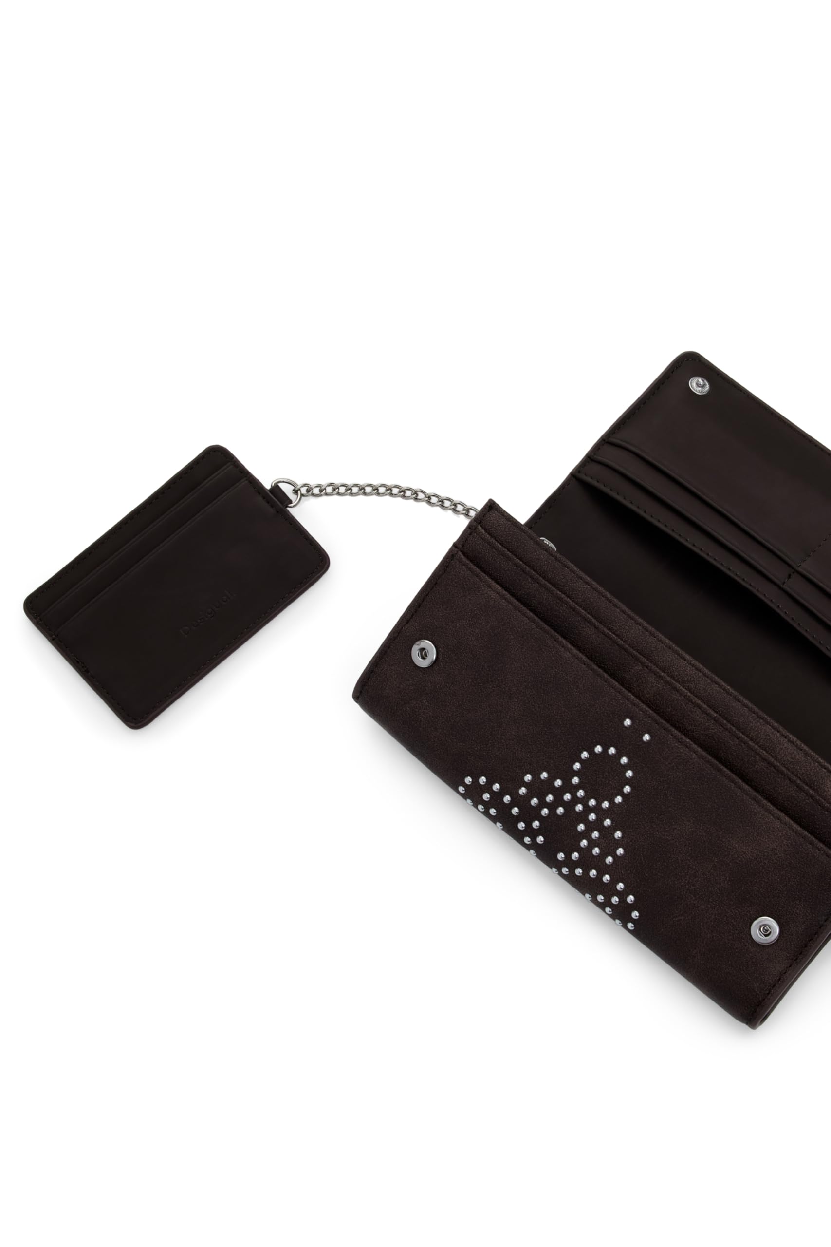 Desigual Monedero Poker Face Mone Mariona Long Wallet Chocolate marrón Oscuro