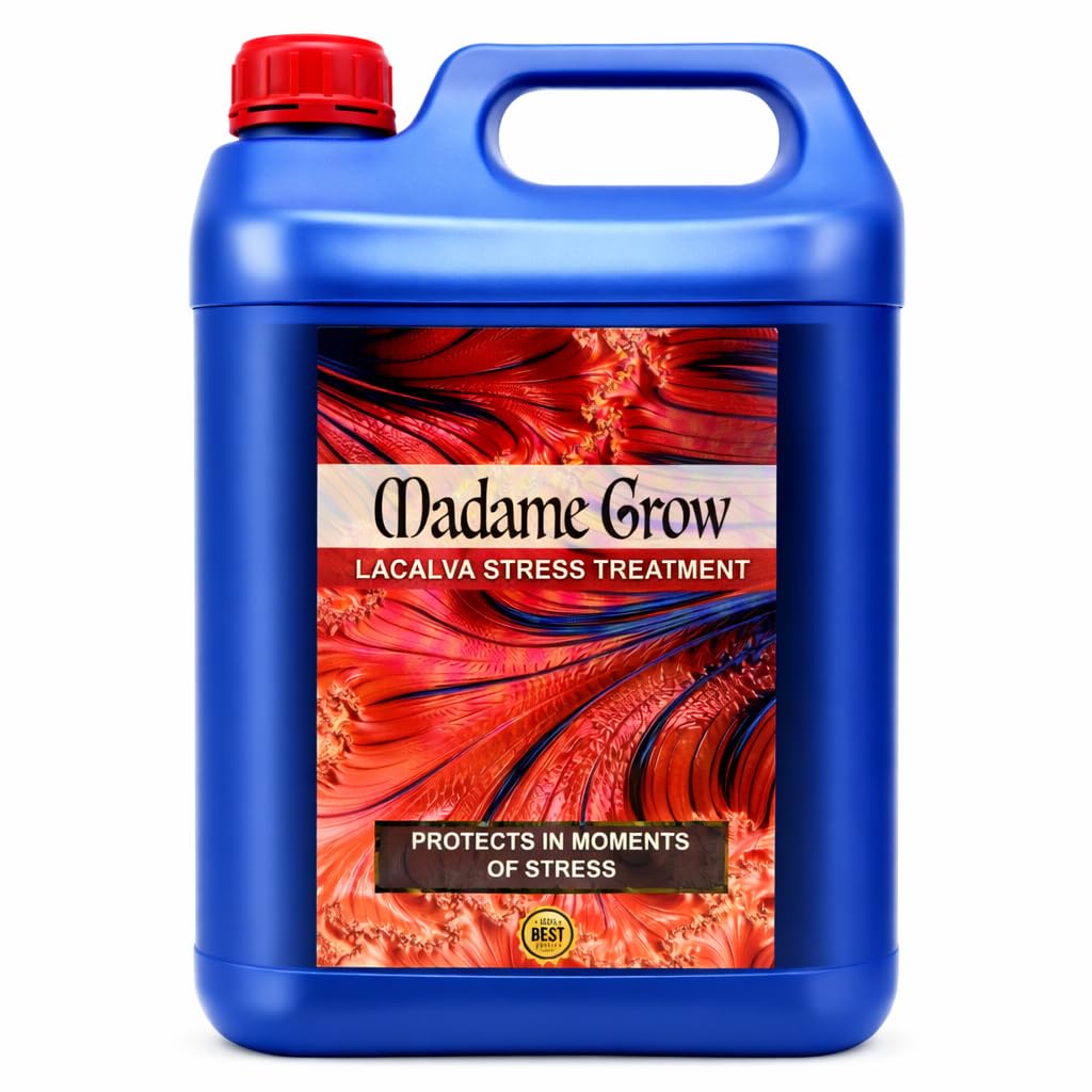 MADAME GROW Fertilizante 420 plantas verdes - Abono para plantas verdes - Abono líquido para plantas - Fertilizante para el crecimiento universal - Fertilizante para la floración(LACALVA 5L)