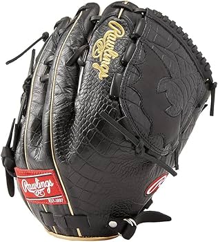 Rawlings 軟式グローブ 黒 クロコダイル調 Rawlings 軟式グローブ 黒 クロコダイル調
