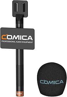 COMICA HR-WM Adaptador de mão para entrevista para microfone de lapela sem fio Rode Wireless GO/BoomX-D/D Pro/BoomX-U, alça de microfone para reportagem de notícias, entrevista de TV e gravação de ví