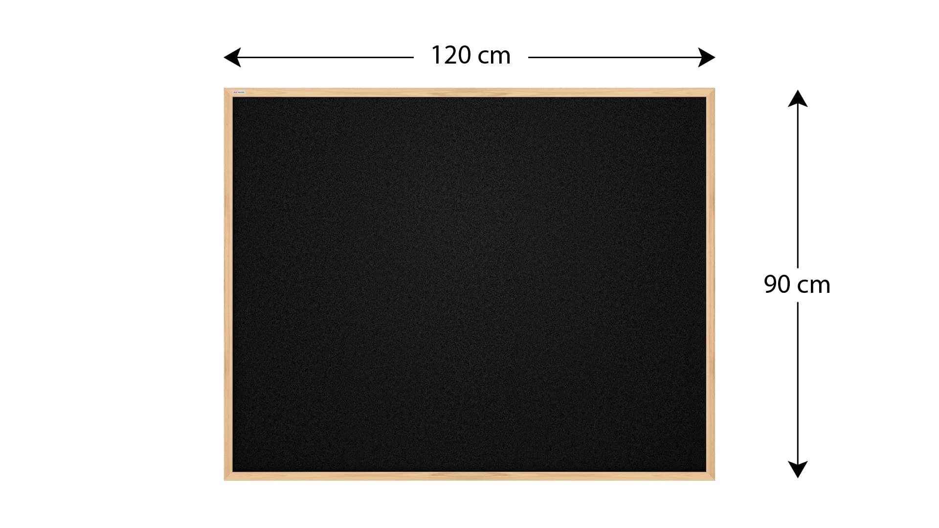 Bacheca In Sughero Board2by 61x91 Cm – Cornice Alluminio Nero – Con 16 Puntine – Per Ufficio, Scuola E Casa