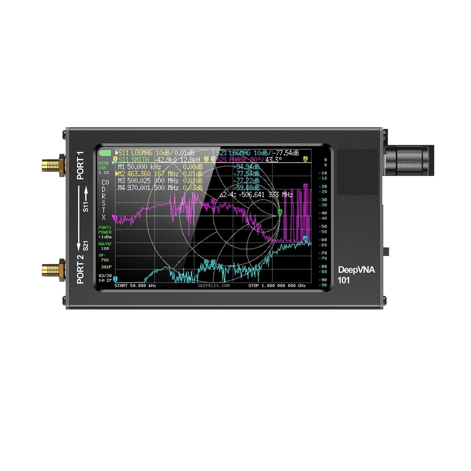 Analizador de red, Analizador De Redes Vectorial DeepVNA 101 Pantalla LCD IPS 4,3"