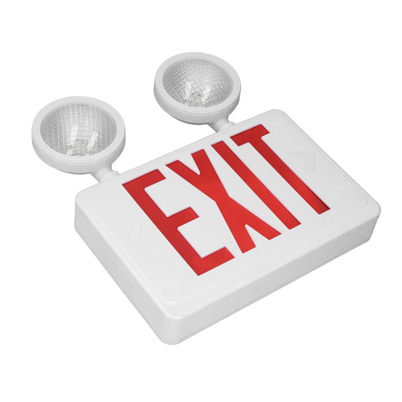 EMUKOEP Luz de Salida de Emergencia LED, Señal de Salida Roja de Luz de Emergencia de Doble Cabezal a Prueba de Agua IP65 para Edificios de Oficinas, Escuelas, Iglesias