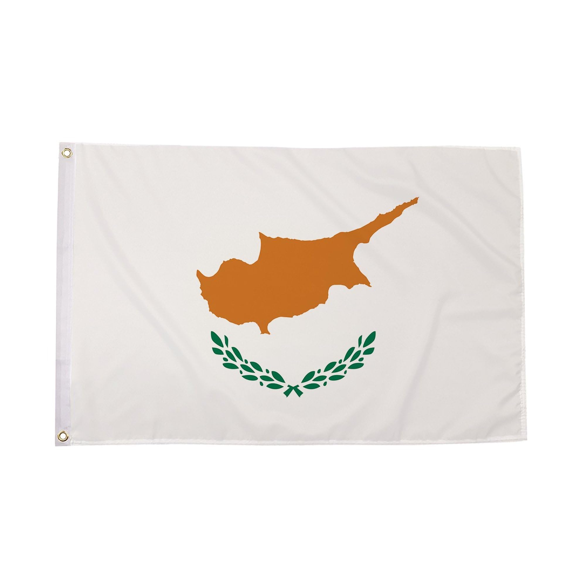 Flagtex Cyprus Flag Small 3ft x 2ft (90cm x 60cm) - Cypriot National Flag for Garden Display, Outdoor Polyester Flag, European Country Banner, Sports Events — image 1
