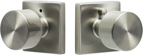 Sure-Loc Hardware BG102-SQ 32D Bergen - Pomo cuadrado de privacidad, acero inoxidable satinado