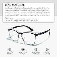 Vista 4 de Gafas de Seguridad Antiempañantes Gafas Protectoras Z87.1 Bloqueo de Luz Azul Antipolvo Protección UV Gafas para Hombres Mujeres (Black001)