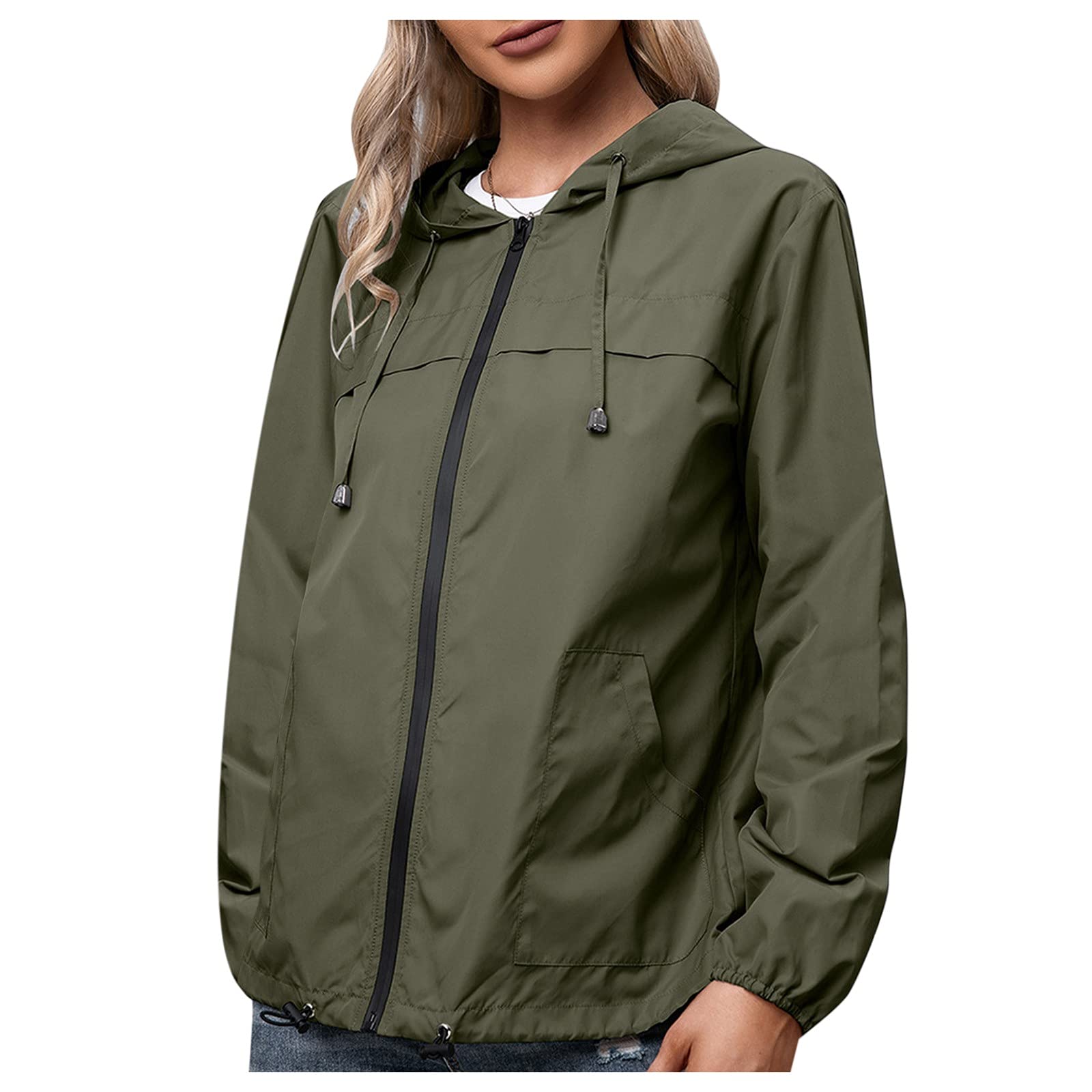 Giacca Softshell Donna Impermeabile E Antivento - Con Cappuccio, 5 Tasche, Per Outdoor - Foto 4