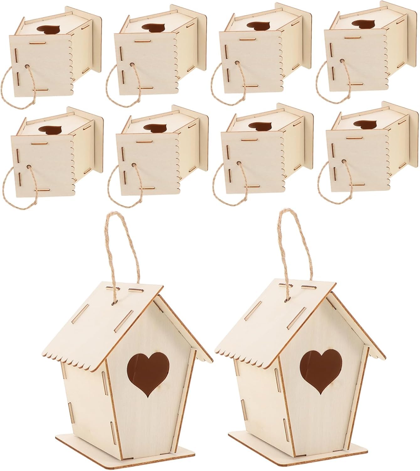 Nichoirs en bois lot de 12 abris pour proteger les oiseaux