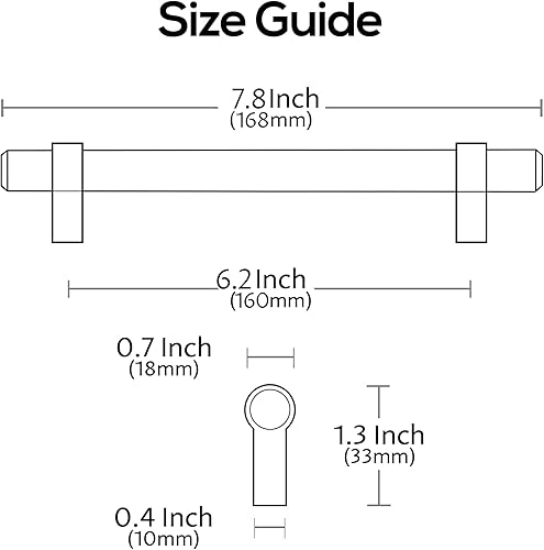 Miniatura 9 de Alzassbg Paquete de 10 manijas de gabinete de níquel satinado cepillado, 3 pulgadas (2.992 in), tiradores de gabinete de barra recta, accesorios de