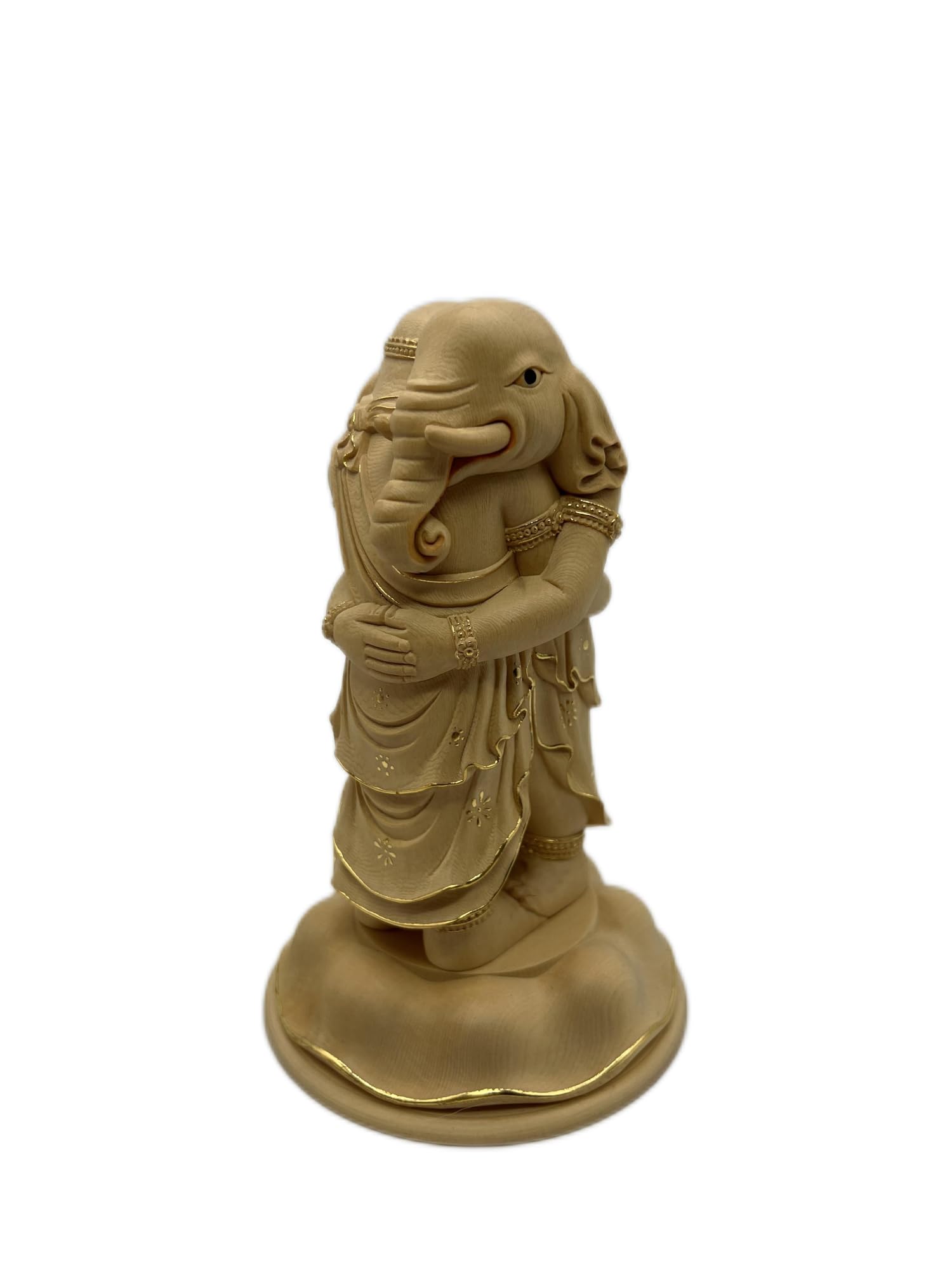 Amazon｜仏像 歓喜天/聖天 双身 立像 木彫仏像 木彫り 木製 総高18cm