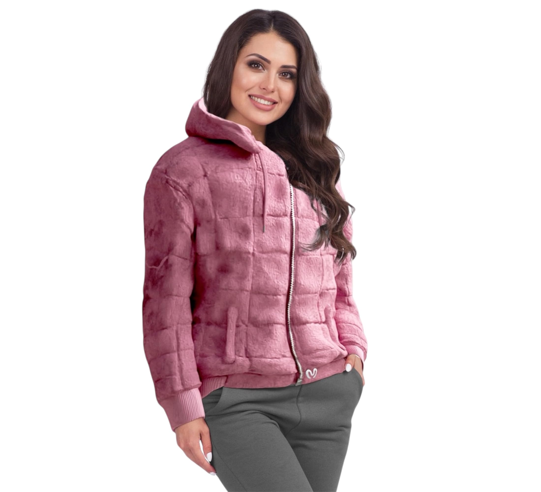Calmier - 10 lb Weighted Hoodie - Sensory Clothing That Feels Like A Hug - Plush Glass Bead Filled Comfy Hoodie for Adults (Pink, Kids)