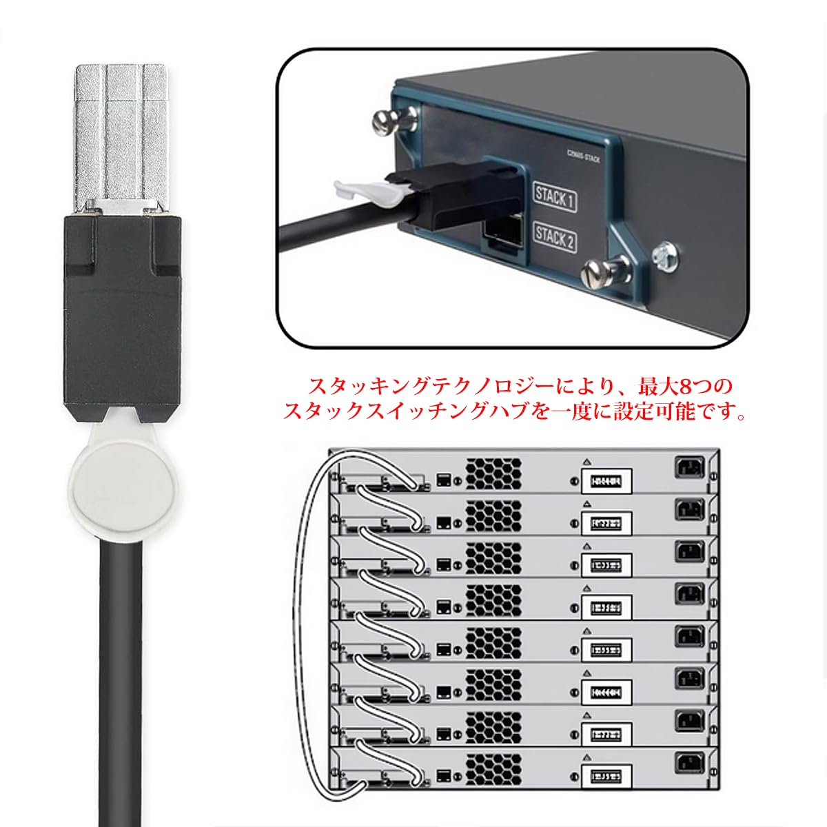 Amazon.co.jp: 10Gtek スタッキング ケーブル, Cisco CAB-STK-E