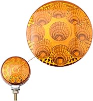 Vista 7 de Astra Depot 4 unidades de 4 "redondo 42-LED pedestal rojo ámbar de doble cara esquina de parada de giro luz de señal de giro compatible