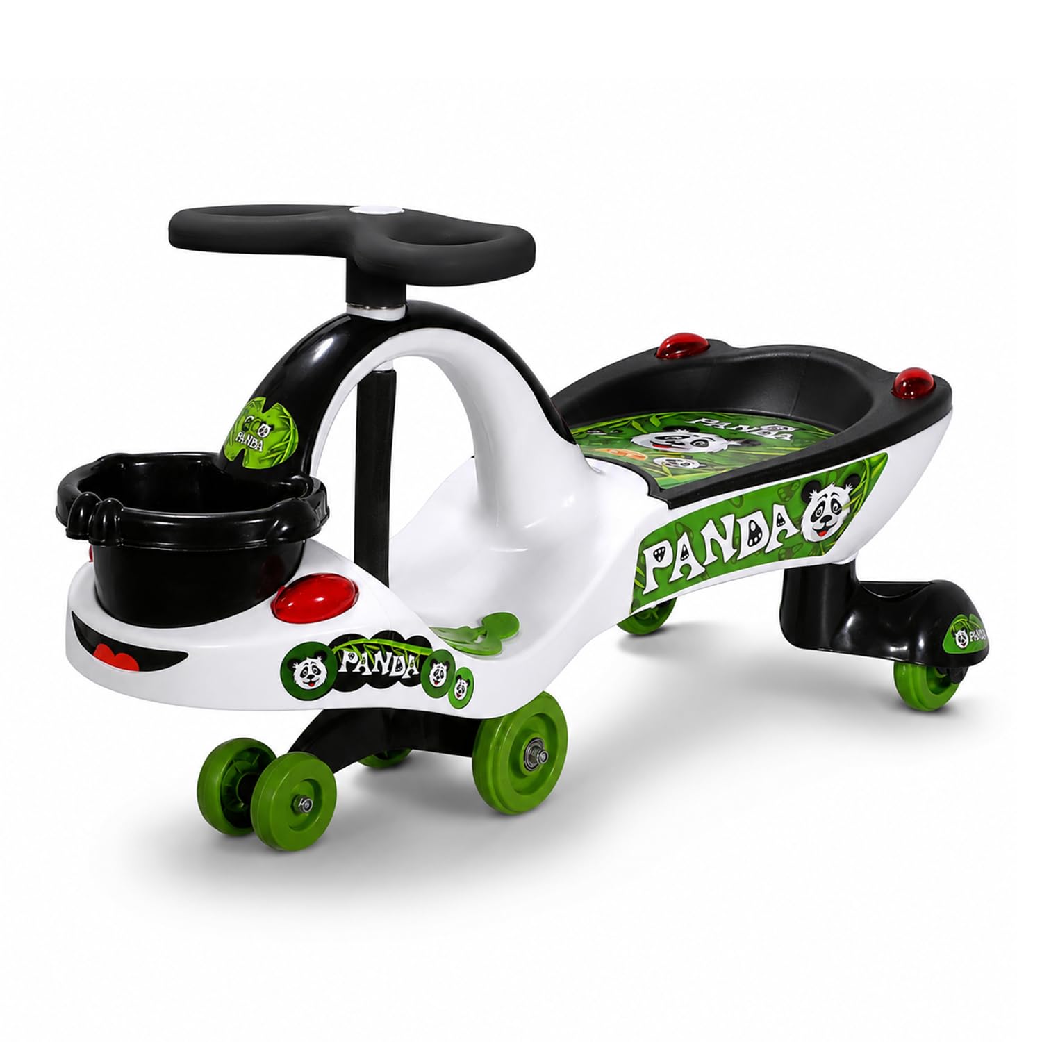 Toyzone Eco Panda Magic Car | Swing car | Kids Toy car | Comfortable Seat | Elegant Design | Twister Ride on | Pedal-Free car | for Kids 3+ Years, White-image-40
