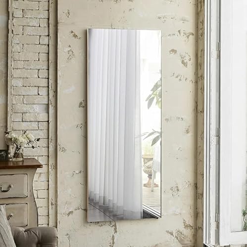 リフェクスミラー姿見 (フィルムミラー) RM-5-SG (幅60cm×高さ150cm×厚み2cm)|軽量 割れない 鏡 全身鏡 リフェクスミラー 壁掛けミラー 壁付け 吊り金具 三角金具 ゴム脚付き インテリア 家具 防災 着付け 着替え ダンス ファッション 日本製 [0235]