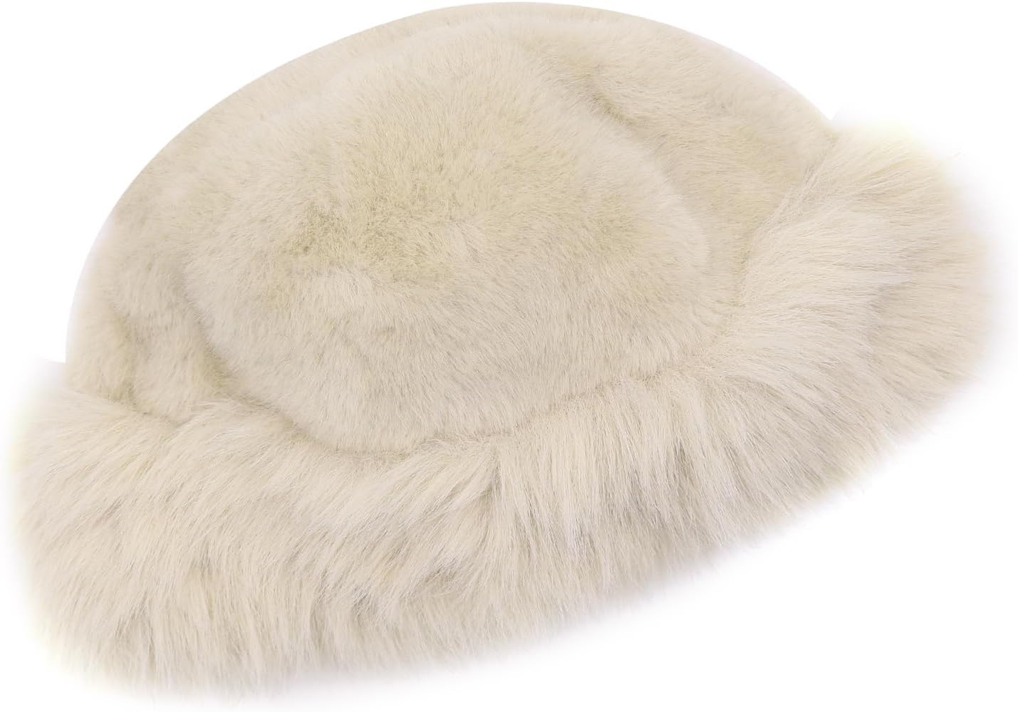 ZGMYC Faux Fur Trimmed Beanie Hats for Women Girls Russian Style Furry Winter Bucket Hats Warm Ski Snow Hat - Image 7