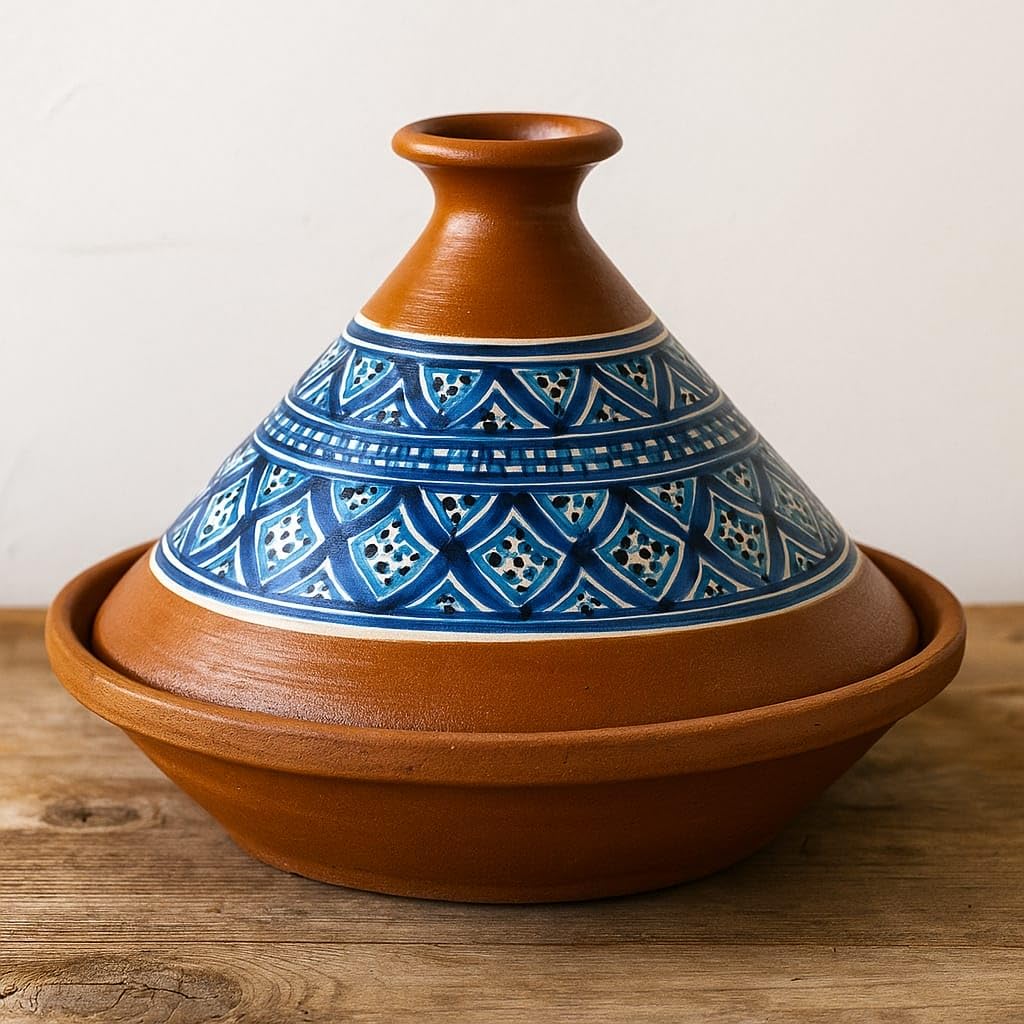 Tajine in Terracotta XL 32cm – Autentica Pentola Etnica Marocchina/Tunisina con Ebook Gratuito 0907211208