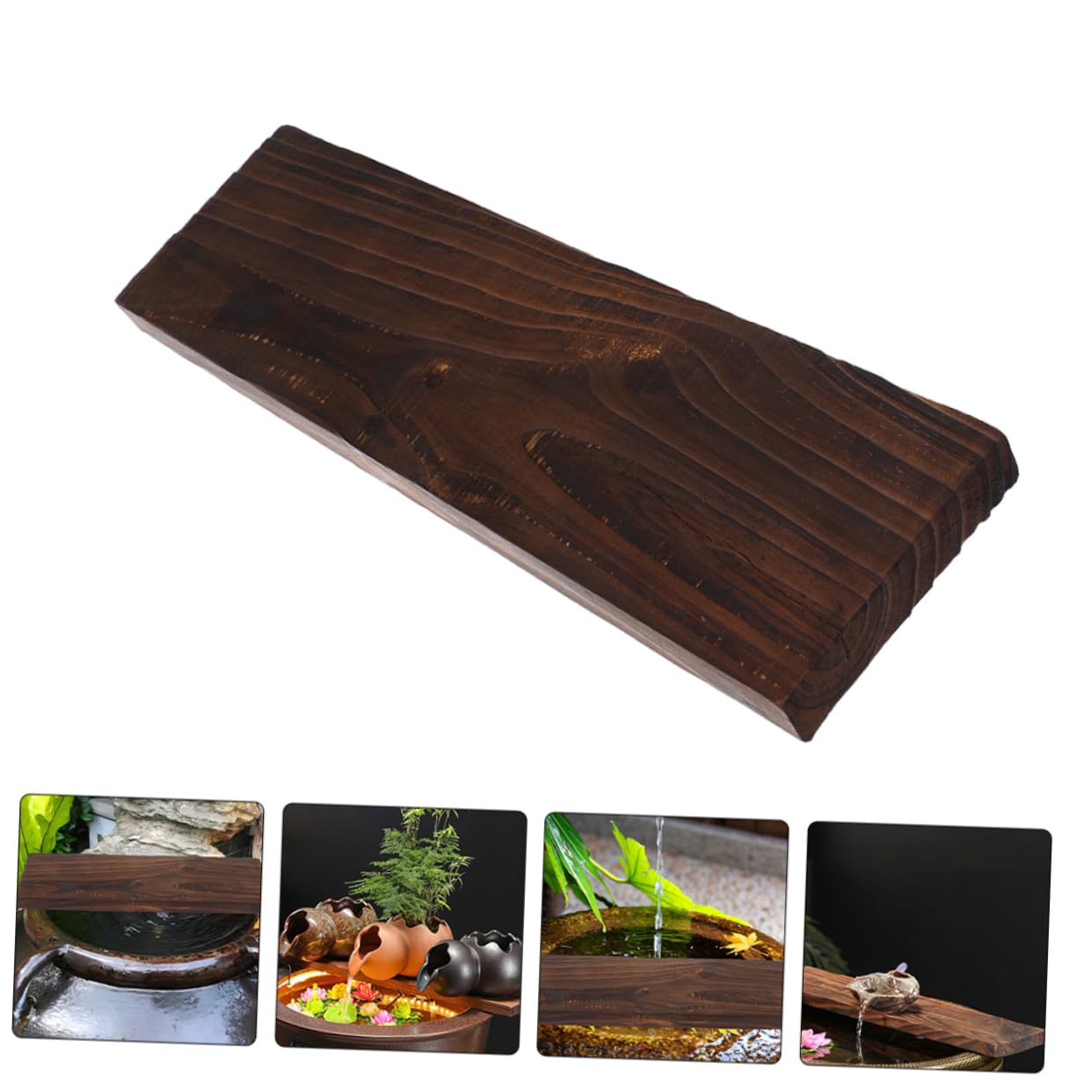 BESPORTBLE Piastra in Legno per Acquario con Cascata d Acqua Decorazione Rustica per Acquari Accessori per Acquario con Elementi Decorativi