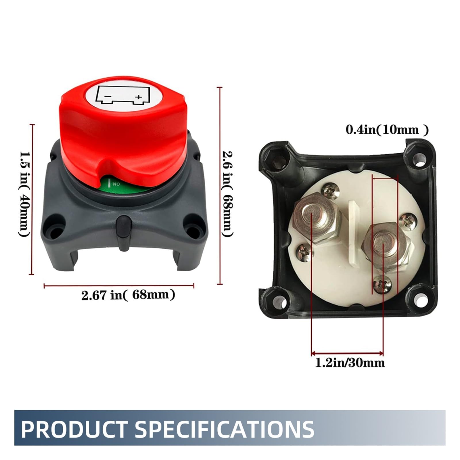 Auto wyłącznik akumulatora 12V 24V Marine 200A 300A podwójna bateria przełącznik masowy 2 pozycja wyłącznik odcinający łódź samochodowa (Color : Packaged three)