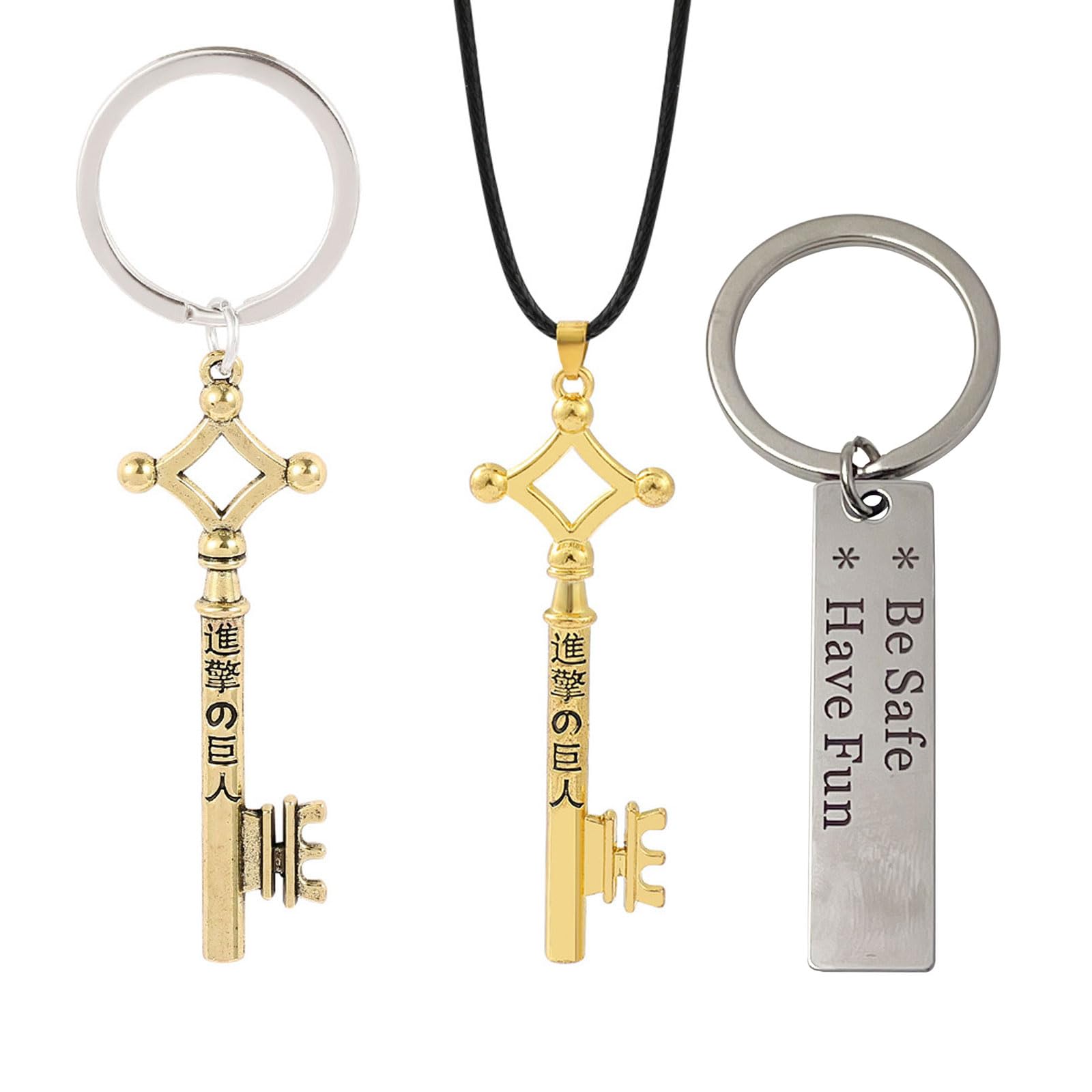 HOTIPS2pcs/lot AOT Anime Erens Keychain Attack Shingeki No Cosplay Keychain Kyojin Titan Halloween Gifts for Kids Girls Teens Women Men