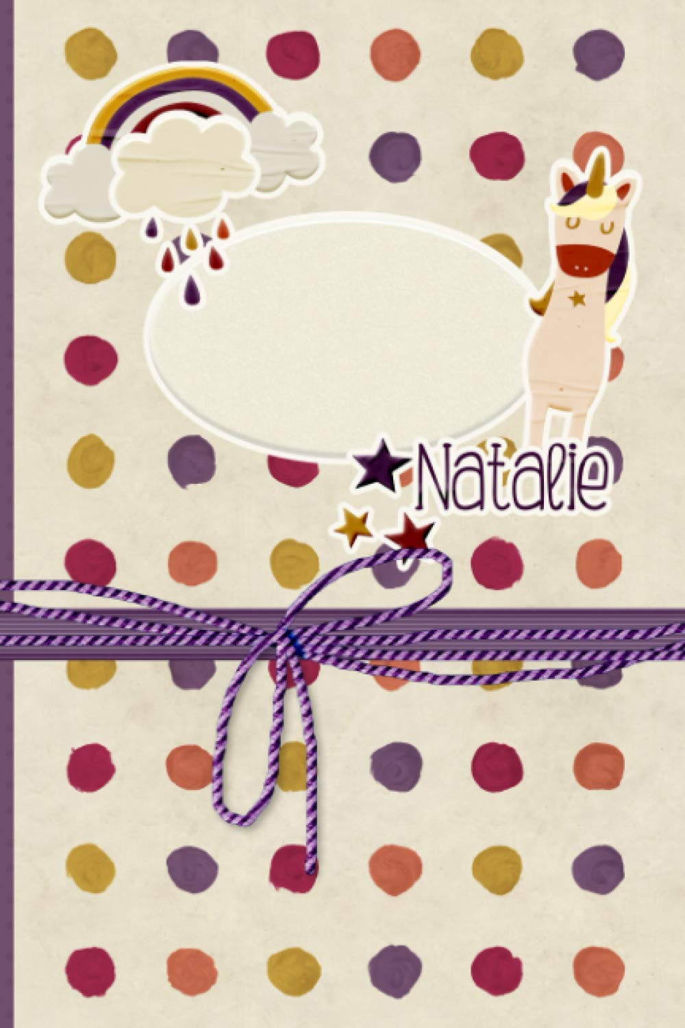 Natalie: Unicorn Notebook Journal Gift for Girls named Natalie