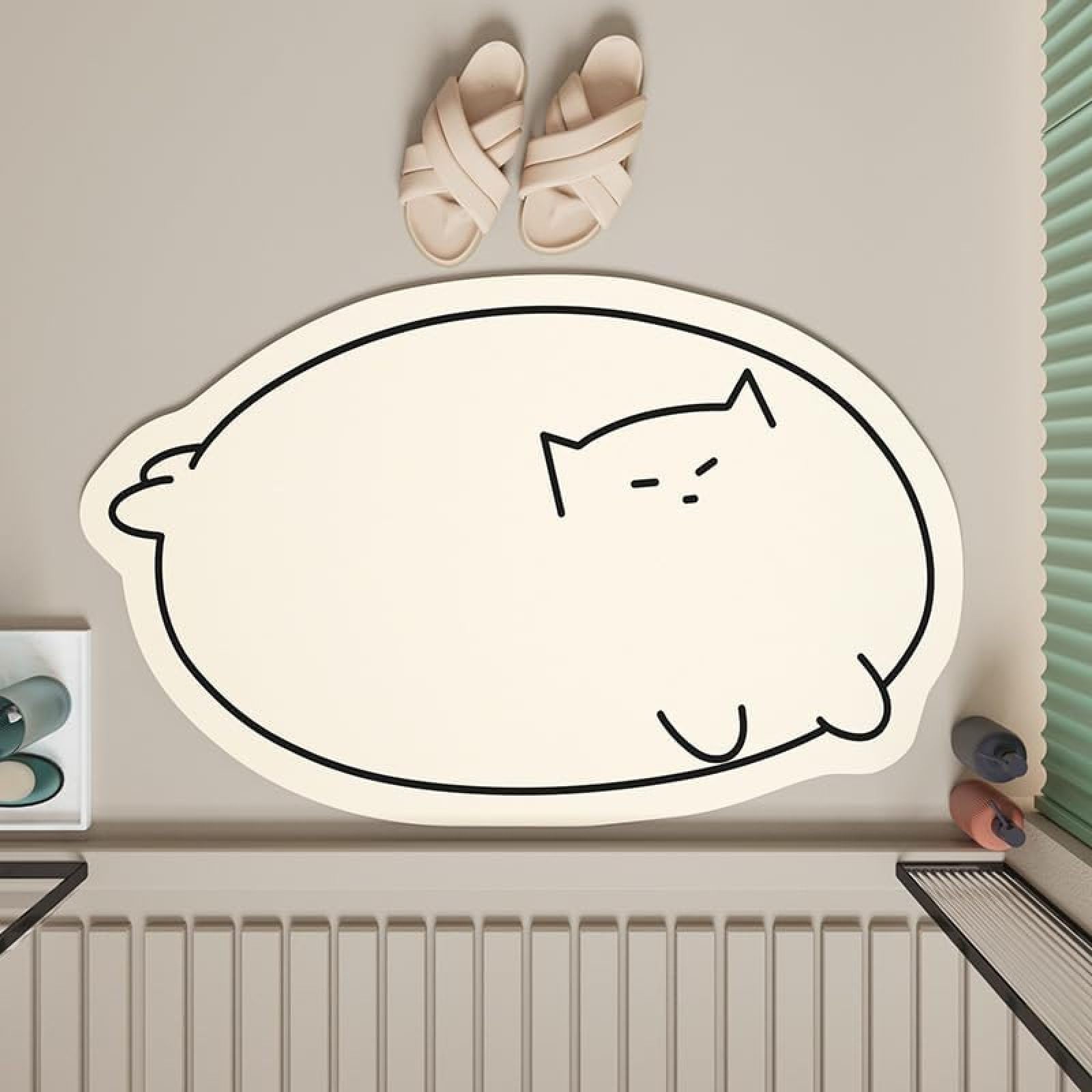 Tapis de douche à l'extérieur super absorbant et non-glipage