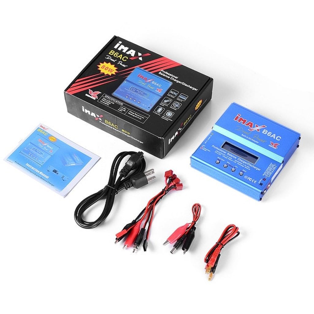 IMAX B6AC Professional Balance Charger/Discharger, 80W Digital Power RC Lipo Battery Charger with LCD Display, Blue-picture-22