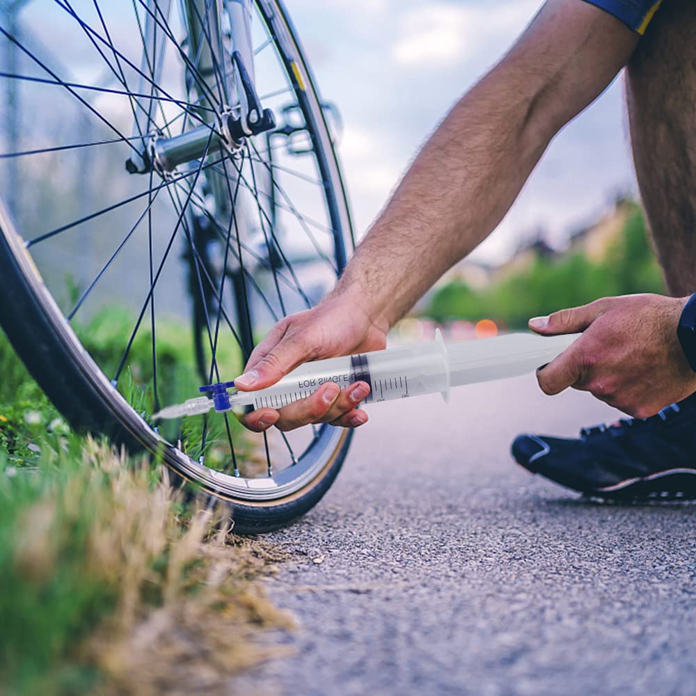 Kit siringa da ciclismo da 60 ml per bici French Valve Core strumento di rimozione del nucleo della valvola Presta rimozione del nucleo Tubeless del pneumatico con strumento