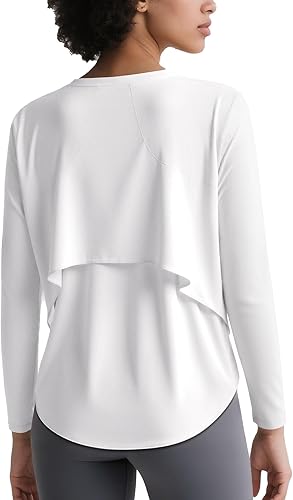 Clbort Womens Workout Tops, Women's Running Sun Shirts, Long Sleeve UPF 50+ Work
