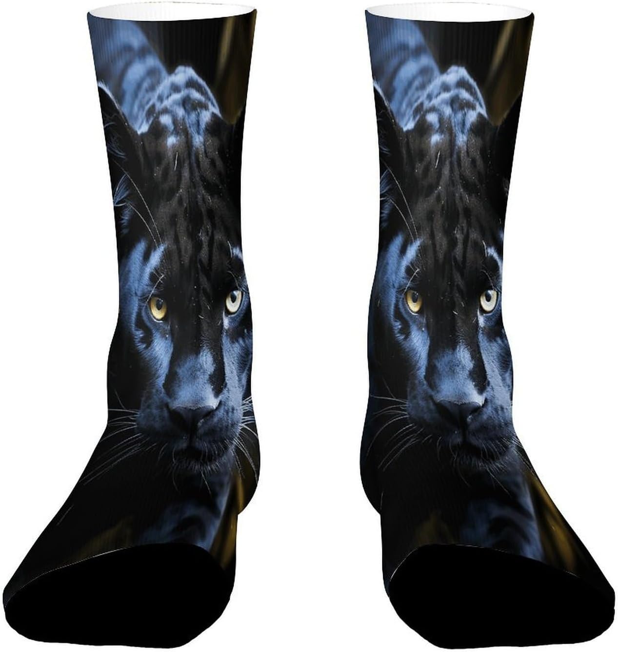 Panther With Blue Eyes Socks Soft Comfortable Medium-Sized Sock Fashion Lightweight Socks for Home Office And Daily Wear